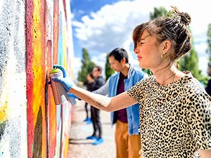 Berlin Wall art mural