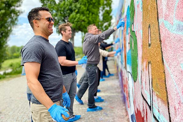 Modern street art styles taught in our graffiti workshop in Berlin.